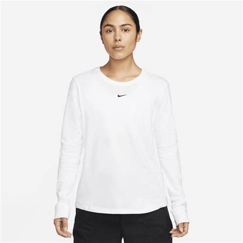 nike futura weißes t-shirt mit logo|Nike Sportswear Premium Essentials Langarm.